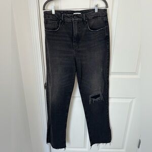 Good American Black Distressed Good Boy Jeans